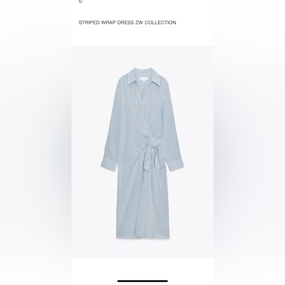 Zara Blue and White Striped Maxi Dress - Picture 1 of 1